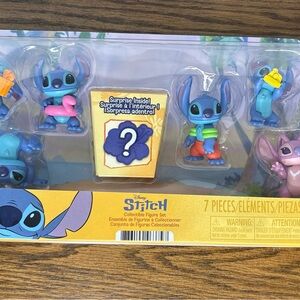 Disney Stitch Figure Set - Blue and Pink